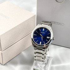 Seiko Essentials SUR309 Men's Blue Dial Stainless Steel Strap Quartz Watch 40mm picture