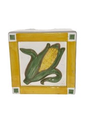 Adorable Vintage Ceramic Treasure Craft Trivet Wall Art Corn  picture