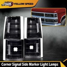 Corner Signal Side Marker Lamps Black Fit For Chevy CK C10 1500 2500 3500 Tahoe  picture