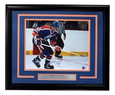 Wayne Gretzky Signed Framed 11x14 Edmonton Oilers Photo BAS picture