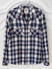Ariat Men’s Western Plaid Pearl Snap Shirt – Size Large picture