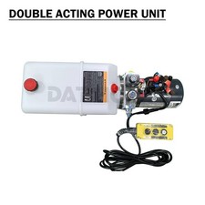 12V Hydraulic Pump Double Acting 8L Reservoir with 3 Button Control picture