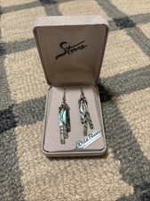 Wild Pearl Abalone Jewelry Vintage Earring Dangle picture