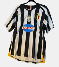 Juventus Del Piero #10 Black/White Striped Soccer Jersey Men’s L picture