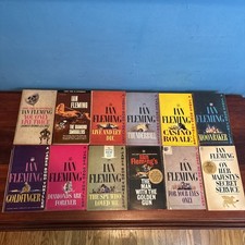 Ian Fleming James Bond 007 Vintage Paperback Book Lot of 12 Signet picture