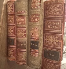 Antique German Schiller’s Complete Works, Four-Book Set | picture