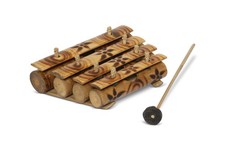 Hand Carved Bamboo Xylophone Rindik with Beater Traditional Balinese Instrument picture