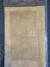 ANTIQUE 15th CENTURY PAGE From Antiquities of the Jews Flavius Josephus picture