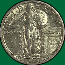 1924 Standing Liberty Quarter Choice Almost Uncirculated AU+ Coin #45341 picture
