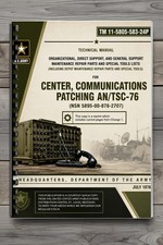 Vintage 1976 AN/TSC-76 Communications Patching Center Maintenance Manual 32 Page picture