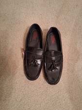 DEXTER Men's Tasseled Slip On Loafers - Black Leather - Size 10 - Handcrafted picture