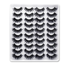 (20Pairs)  3D Mink Makeup Cross False Eyelashes Eye Lashes 100% Real picture