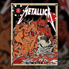 HOTMetallica Las Vegas Oct 8 2026 Sphere Concert Poster Octopus Demon Wall Art picture