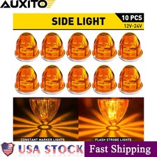 10x Amber LED Watermelon Lights Clearance Truck Trailer Strobe Side Marker Lamp picture