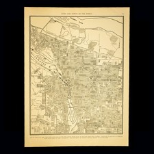 1930s Vintage PORTLAND City Map Antique Map of Portland Oregon Wall Art Decor picture