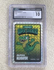 VeeFriends Alpha Alligator 2024 Super Stickers Hologram Limited CGC 10 GOLD 199 picture