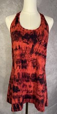 Lululemon Tank Top Women 18 Red Black Tie Dye Cool Racerback  Athletic Shirt XXL picture