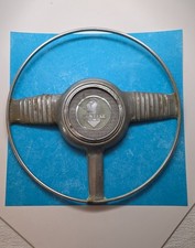 Vintage 1941-48 Pontiac Banjo Steering Wheel Deluxe Horn Ring & Button Assembly picture