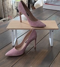 Nine West Pointed Toe Heels Size 7.5M Mauve Pink Suede Stilettos picture