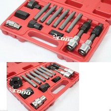 13pc Alternator Freewheel Pulley Removal Set 4 BMW Benz Audi Porsche Fiat VW Vol picture