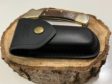 Buck 110 USA Hunter Lockback Wood Handle Folding Knife W/Sheath----'. picture