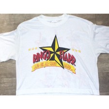 Vintage 1989 Ringo Starr All Starr Band Tour Crop Tee XL White Beatles Rock picture
