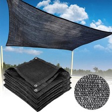 60% Black Sunblock Shade Cloth Edge with Grommets UV Resistant Shade Net 5 Sizes picture