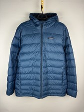 Patagonia Hi-Loft Down Sweater Hoody Men's Large Blue Puffer Jacket Full-Zip  picture