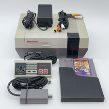 Vintage 1985 Nintendo NES-001 Console Bundle TESTED New 72 Pin Controller Game picture