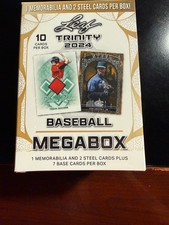2024 Leaf Trinity Baseball MEGA Box 1 Memorabilia 2 Steel Cards Factory Sealed picture