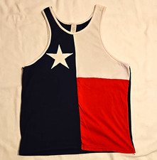 Vintage Texas Flag Tank Top Medium Stately Inc Lone Star State Sleeveless Shirt picture