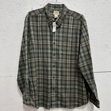L.L. Bean XL Scotch Plaid Flannel Green Brown Heritage Gorpcore Cabin Layering picture