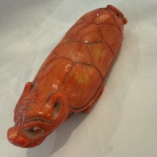 Qing Dynasty Old China Chinese Carved Red Coral picture