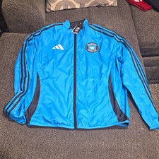 adidas Charlotte FC MLS Soccer Anthem Reversible Jacket Blue/Black Size L picture