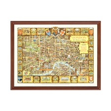 Old Map of London 1951 - Vintage England Art Wall Decor Prin picture