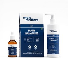Man Matters Hair Care Combo: Serum, DHT Shampoo & Biotin Gummies - Pack of 3 picture