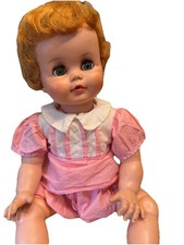 Vtg Madame Alexander BABY GENIUS Flirty Eyes Original Outfit 1960s Toddler 22” picture