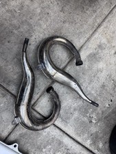 Yamaha Banshee 350 Aftermarket Exhaust Pipes Chambers w/ FMF Silencers Used picture