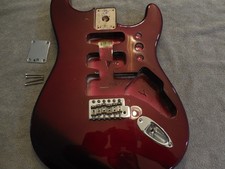 Fender Stratocaster MIM Body w/Hardware Candy Red Burst Excellent Condition picture