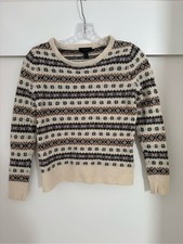 J. Crew Cream Fair Isle Crewneck Sweater picture