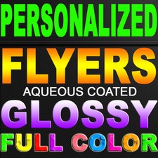 1000 CUSTOM DESIGNED FLYERS 5x7 FULL COLOR 100LB, GLOSSY 5