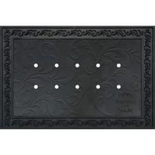 Briarwood Lane  Briarwood Lane Outdoor Rubber Doormat Tray Floral Design x picture
