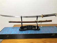 Japanese 98Type Army Samurai Sword Katana Sharp Folded Steel Clay Tempered picture