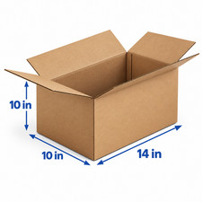 1 Box 14x10x10 32ECT Corrugated Shipping Boxes|Cardboard Mailing Packing Carton picture