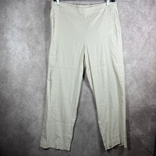 J. Jill Sea Salt Linen Blend Pants Womens 16 Straight Pull On Casual Beach NEW picture
