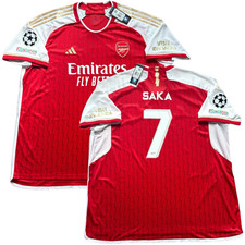 2023/24 Arsenal Home UCL Jersey #7 Saka 3XL adidas Champions League Kit picture
