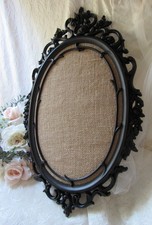 Ornate Matte Black Wall Frame,VTG Syroco,Baroque,Goth,Farmhouse,Event,Open Frame picture