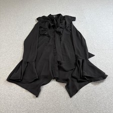 Killstar Shirt Womens Small Black Ruffle Witchy Gothic Whimsy Goth Tunic Dress picture