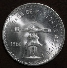 1980-Mo Casa Moneda de Mexico 1 Troy oz Silver - .925 Pure picture