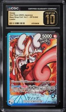 CGC 10 Pristine One Piece Usopp OP10-042 Base Shop Promo Leader Card Jpn picture